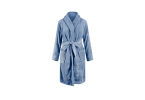 fleece badjas denimblauw