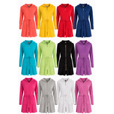 Badjas dames lila - met rits en capuchon