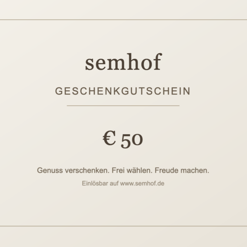 Gutschein über 20,00 €, 50,00 € oder 100,00 €