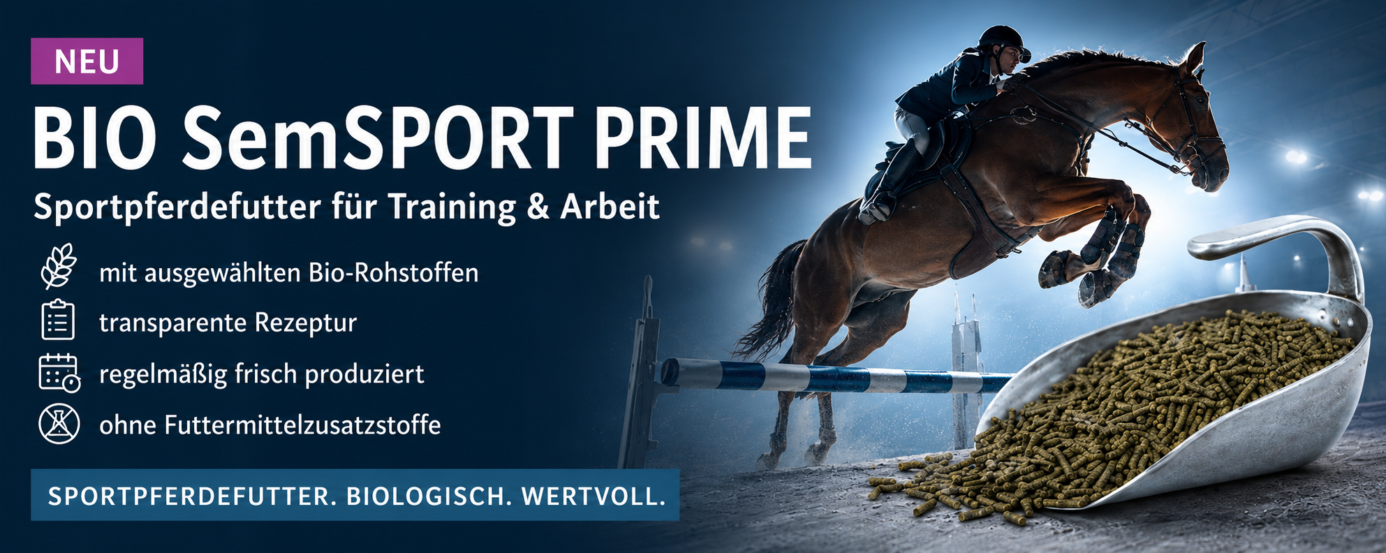 NEU: Natürliches Sportpferdefutter