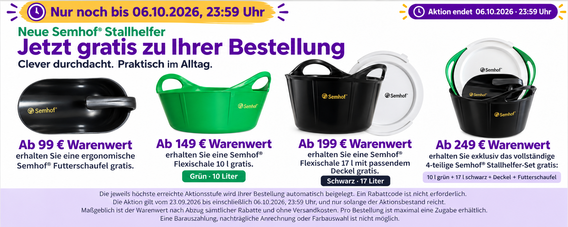 ENDET BALD: Semhof Stallhelfer Gratis-Aktion