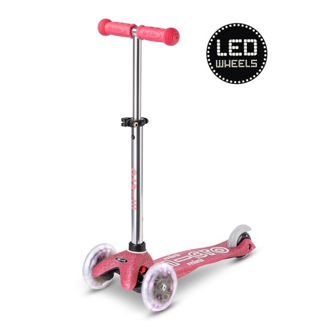 Micro Step Mini Micro Step Deluxe Glitter LED - Roze