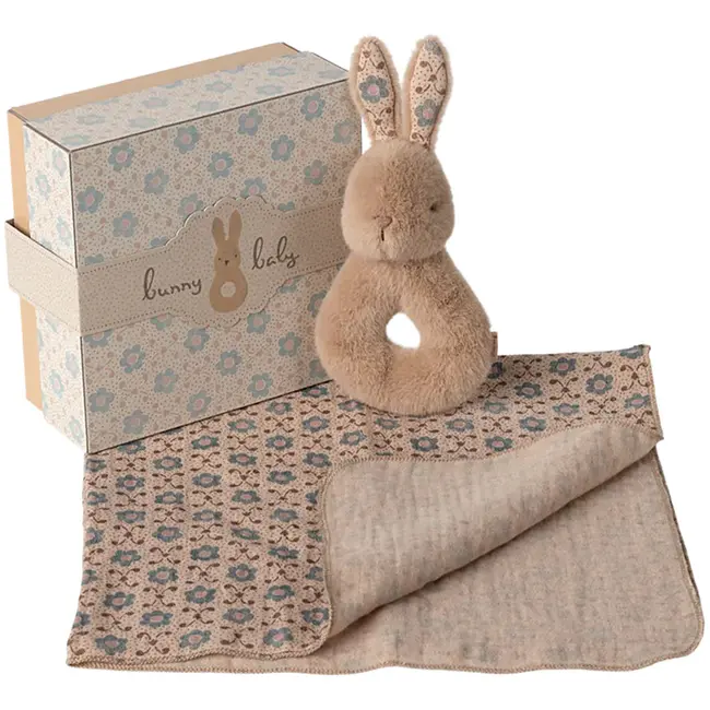 Maileg Maileg bunny rattle set cream peach