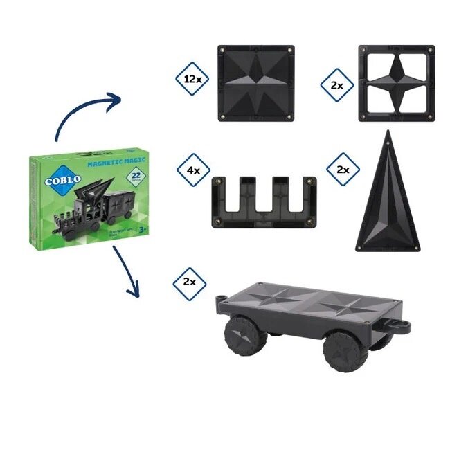 Coblo Coblo transport set black 22 pcs