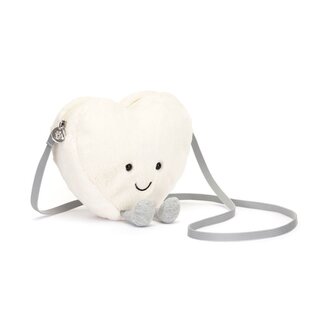 Jellycat Amuseables Heart Bag white