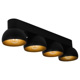 PSM Lighting Olivia Design LED ceiling spotlight black / gold 1814.E27.29