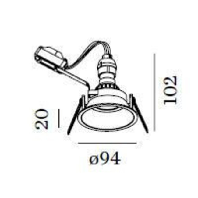 Spot encastré IP44 Deep 1.0 PAR16