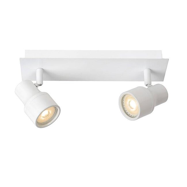 SIRENE-LED - Spot de plafond Salle de bain - Ø 10 cm - LED Dim. - GU10 - 2x5W 3000K - IP44 - Blanc - 17948/10/31