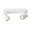 Lucide SIRENE-LED - Plafondspot Badkamer - Ø 10 cm - LED Dimb. - GU10 - 2x5W 3000K - IP44 - Wit - 17948/10/31