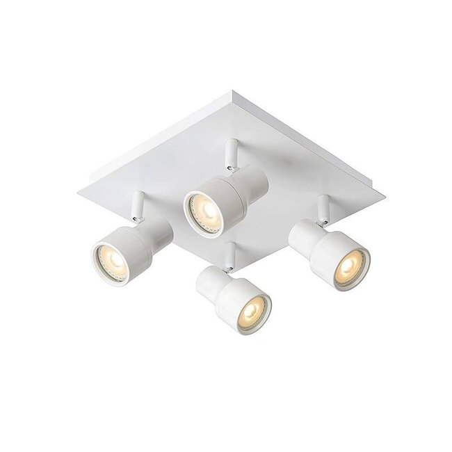 SIRENE-LED - Spot de plafond Salle de bain - Ø 10 cm - LED Dim. - GU10 - 4x5W 3000K - IP44 - Blanc - 17948/20/31