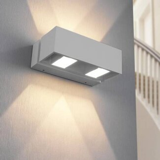 Artdelight modern LED wall fixture IP54 BFELDII Alu