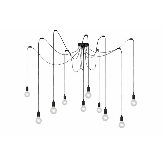 FIX MULTIPLE - Lampe à suspension - 10xE27 - Noir - 08408/10/30