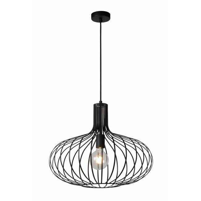 MANUELA - Hanging lamp - Ø 50 cm - 1xE27 - Black - 78374/50/30