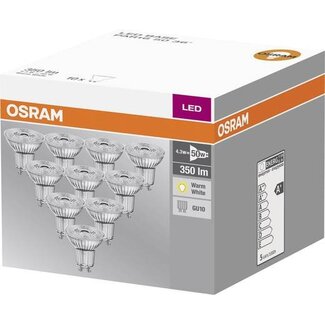 OSRAM Spot LED 4,3-50 W BLANC CHAUD GU10, lot de 10