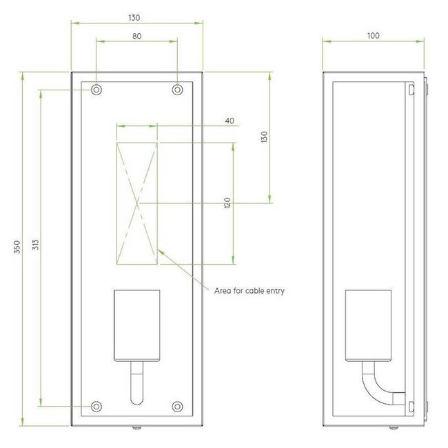 Wandlamp Outdoor Messina 130