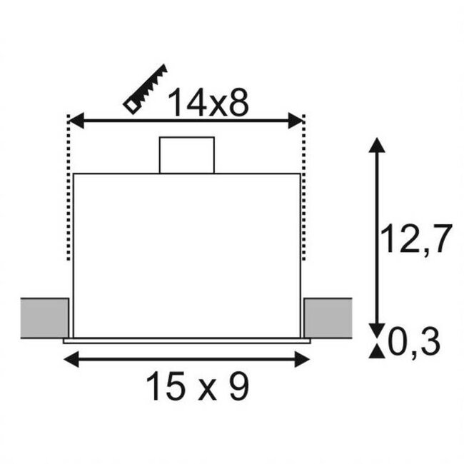 Kadux 2 inbouwspot GU10