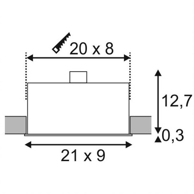 Kadux 3 recessed spotlight GU10