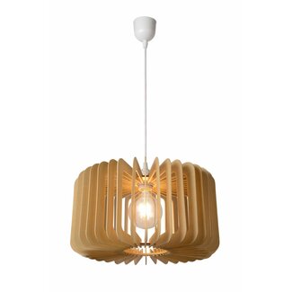 Lucide ETTA - Hanging lamp - Ø 39 cm - 1xE27 - Light wood - 46406/39/76