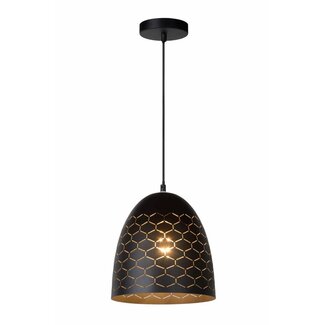 Lucide GALLA - Hanglamp - Ø 25 cm - 1xE27 - Zwart - 43408/24/30