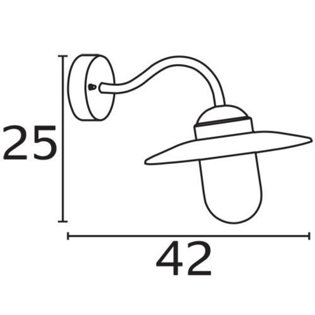 LED Wall Lamp Luxembourg in ALU rust IP54