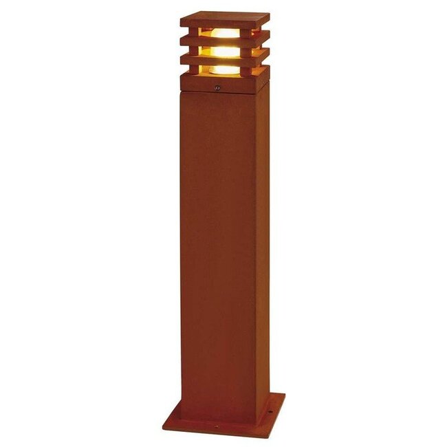 LED garden post Rusty Square 40/70 Rust brown