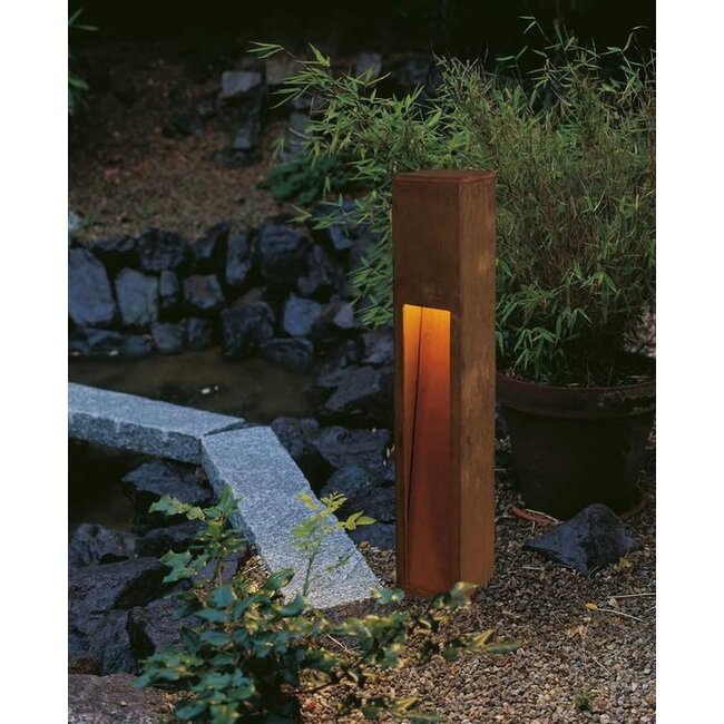 LED garden post RUSTY SLOT 50/80