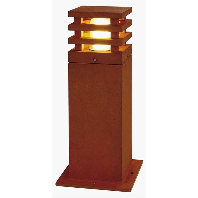 LED garden post Rusty Square 40/70 Rust brown