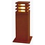 Led bollard Rusty Square 40/70 Rust brown