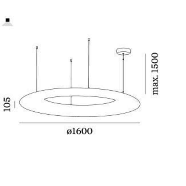 LED Design hanging lamp Gigant 16.0