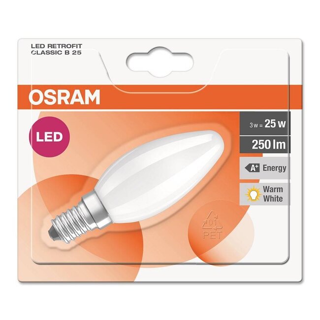 Led Star B25 E14 2-25W kaarslamp warm wit