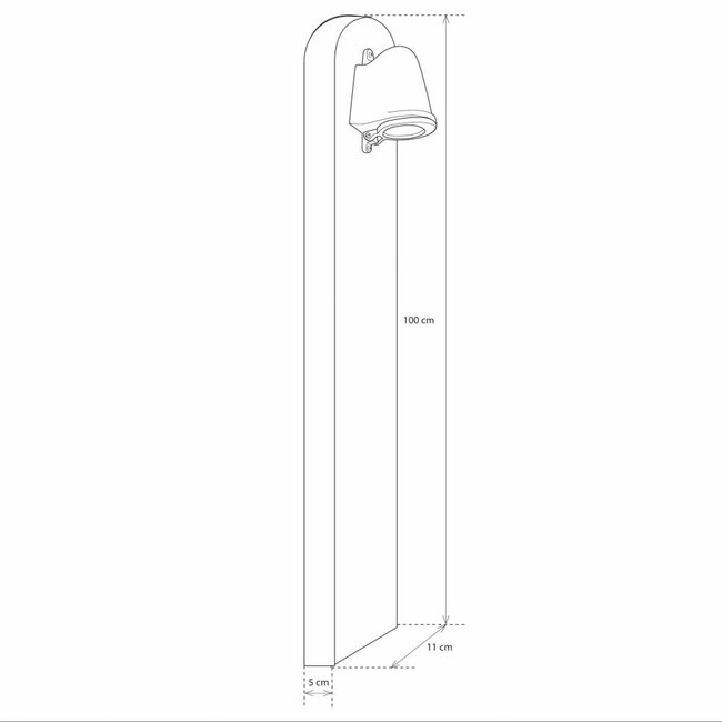 Landelijke Tuinpaal Balume on Wooden Pole