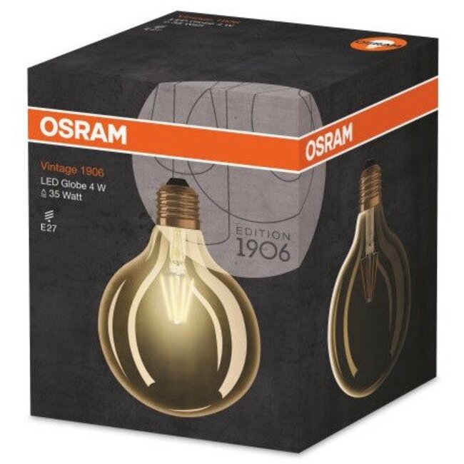 Vintage Style 1906 G120 E27 LED filament lamp