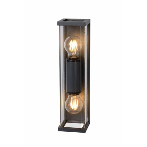 Lucide CLAIRE MINI - Wandlamp Buiten - 2xE27 - IP54 - Antraciet - 27885/02/30 Lucide CLAIRE MINI - Wandlamp Buiten - 2xE27 - IP54 - Antraciet - 27885/02/30