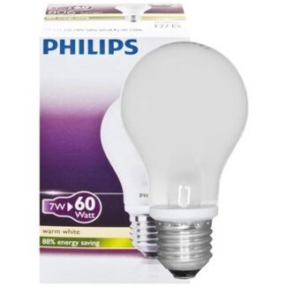 Philips Ampoule LED Classique E27 A60 7-60W Blanc Chaud Mat