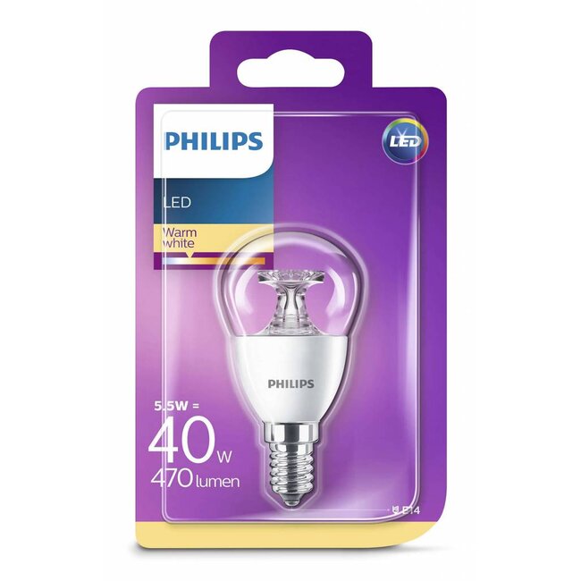 Ampoule à LED E14 5,5 = 40 W blanc chaud