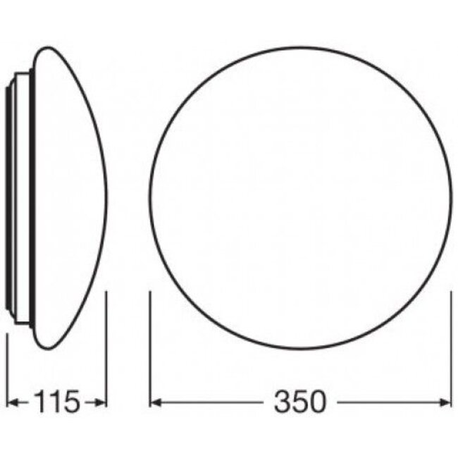 LEDVANCE Surface C LED 350 wand/plafondarmatuur IP44 18W 4000K