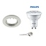 Philips Recessed spot WHITE with GU10 LED 5Watt fixed