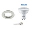 Recessed spot WHITE with GU10 LED 5Watt fixed