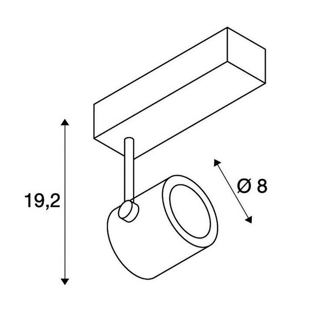 Driefasige railspot Supros 78 LED 12W
