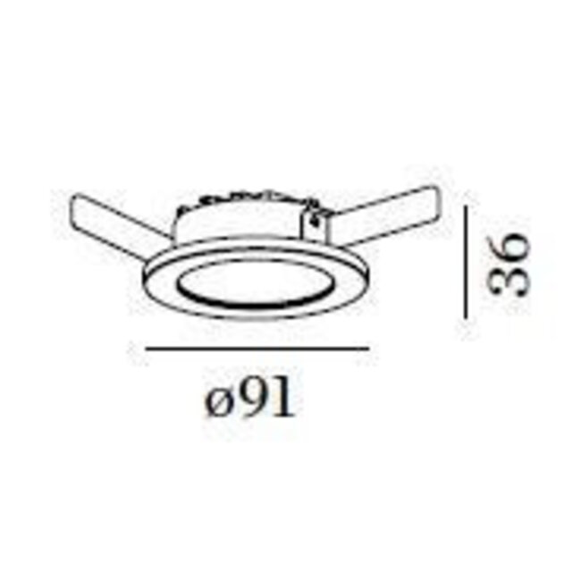 Spot encastrable Luna Rond IP44 1.0 LED HV