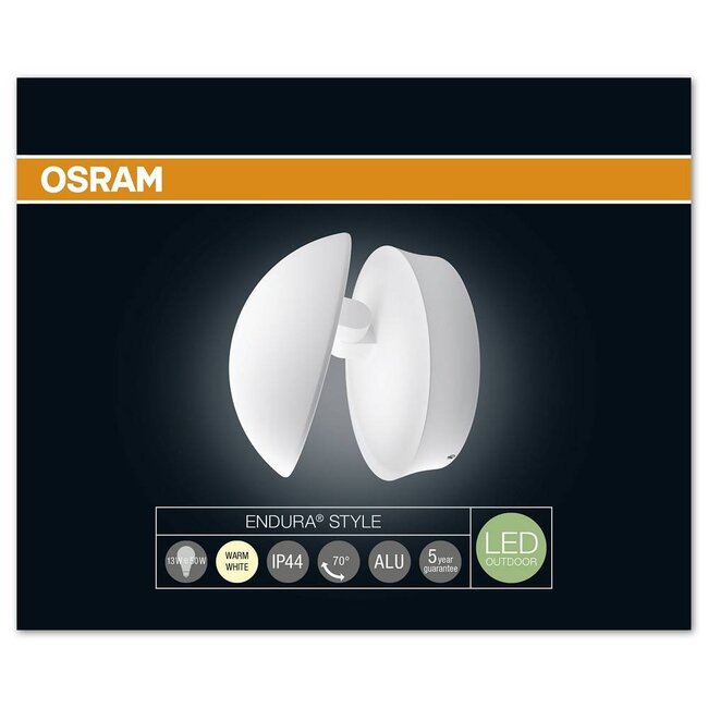 Applique murale LED 13 W style Endura, ronde