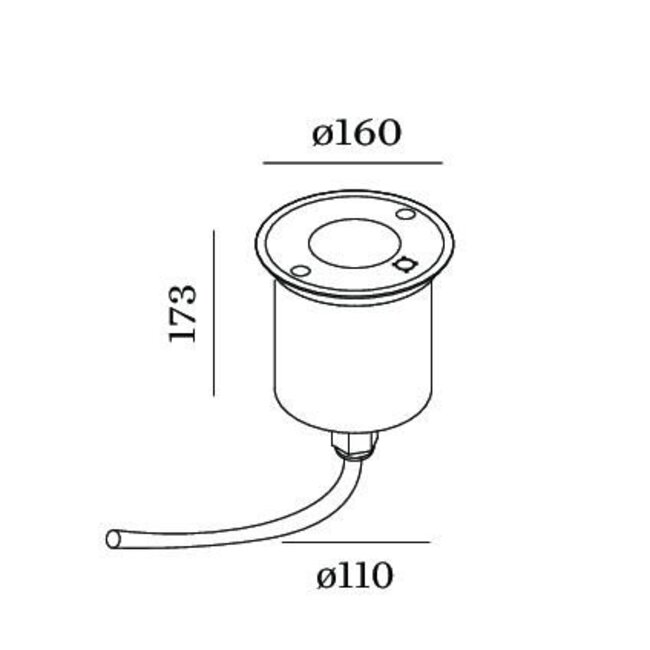 LED ground spot Map 1.6 INOX