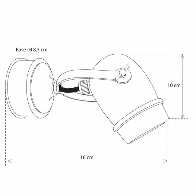 Country Wall Lamp MICRO ON ROUND BASE