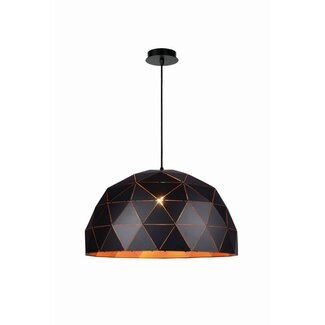 Lucide OTONA - Lampe à suspension - Ø 60 cm - 3xE27 - Noir - 21409/60/30