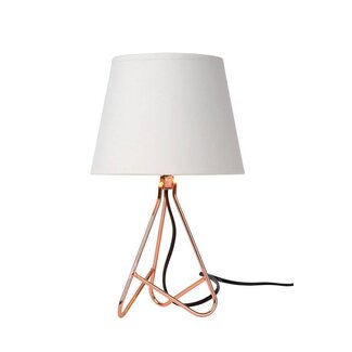 Lucide GITTA - Lampe à poser - Ø 17 cm - 1xE14 - Cuivre - 47500/81/17