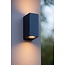 ZORA-LED - Wall spotlight Outdoor - LED Dim. - GU10 - 2x5W 3000K - IP44 - Black - 22860/10/30