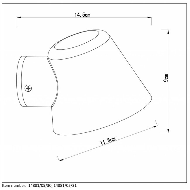 DINGO-LED - Applique d'extérieur - LED Dim. - GU10 - 1x5W 3000K - IP44 - Anthracite - 14881/05/30