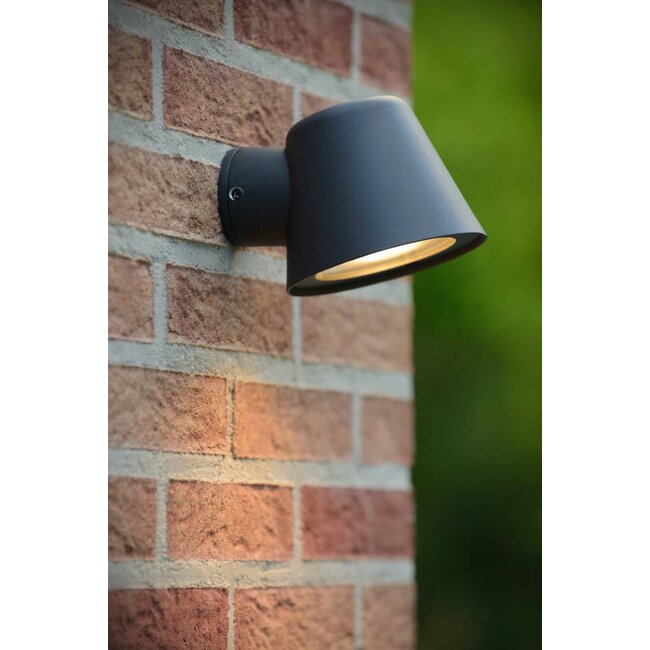 DINGO-LED - Wall lamp Outdoor - LED Dim. - GU10 - 1x5W 3000K - IP44 - Anthracite - 14881/05/30