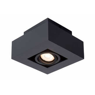 Lucide XIRAX - Plafondspot - LED Dim to warm - GU10 - 1x5W 2200K/3000K - Zwart - 09119/06/30