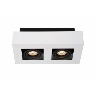 Lucide XIRAX - Ceiling spotlight - LED Dim to warm - GU10 - 2x5W 2200K / 3000K - White - 09119/11/31